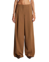 Pantaloni Ampi In Lana Beige | PDP | Antonia