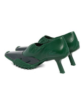Green Sporty Heeled Pumps | PDP | Antonia
