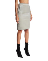 Gray Padded Pencil Skirt | PDP | Antonia