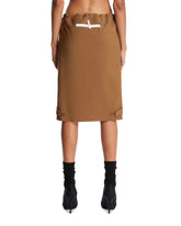 Beige Skirt with Drawstring and Zips | PDP | Antonia