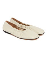 Beige Leather Mica Ballet Flats | PDP | Antonia