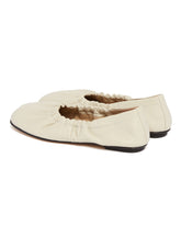 Beige Leather Mica Ballet Flats | PDP | Antonia