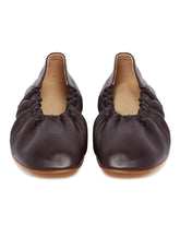 Brown Leather Mica Ballet Flats | PDP | Antonia