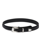 Black Minimal Western Belt | PDP | Antonia