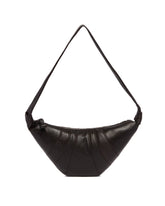 Brown Medium Leather Croissant Bag | PDP | Antonia