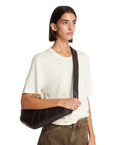 Brown Medium Leather Croissant Bag | PDP | Antonia