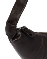 Brown Medium Leather Croissant Bag | PDP | Antonia