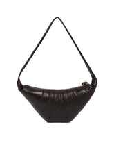 Brown Medium Leather Croissant Bag | PDP | Antonia