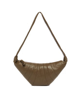 Brown Medium Leather Croissant Bag | PDP | Antonia