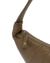 Brown Medium Leather Croissant Bag | PDP | Antonia