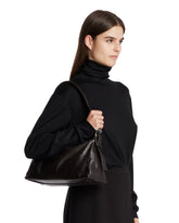 Brown Leather Belted Baguette Bag | PDP | Antonia