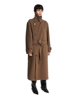 Brown Wool Coat with Belt | PDP | Antonia