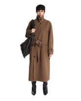 Brown Wool Coat with Belt | PDP | Antonia