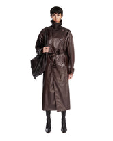 Shiny Brown Double-Breasted Trench | PDP | Antonia