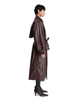 Shiny Brown Double-Breasted Trench | PDP | Antonia