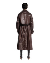 Shiny Brown Double-Breasted Trench | PDP | Antonia