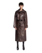 Shiny Brown Double-Breasted Trench | PDP | Antonia