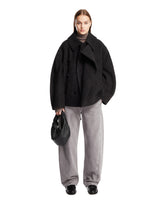 Black Wool Bathrobe Coat | PDP | Antonia