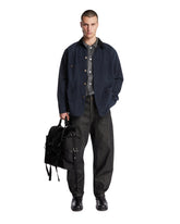 Blue Twisted Workwear Trousers | PDP | Antonia