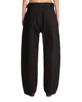 Black Curved Jeans with Belt | PDP | Antonia