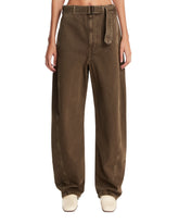 Green Curved Jeans with Belt | PDP | Antonia