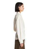 Beige Twisted Cotton Shirt | PDP | Antonia