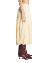 Yellow Silk Midi Skirt | PDP | Antonia