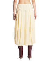 Yellow Silk Midi Skirt | PDP | Antonia