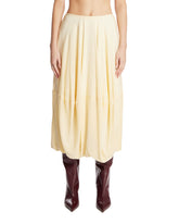Yellow Silk Midi Skirt | PDP | Antonia