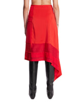 Red Pleated Midi Skirt | PDP | Antonia