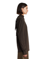 Brown Cotton Foulard Top | PDP | Antonia