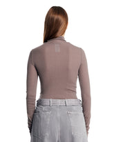 Gray Wool High-Neck Top | PDP | Antonia