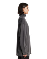 Gray High-Neck Relaxed T-Shirt | PDP | Antonia