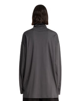 Gray High-Neck Relaxed T-Shirt | PDP | Antonia