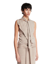 Beige Sleeveless Cardigan | PDP | Antonia