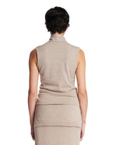 Beige Sleeveless Cardigan | PDP | Antonia