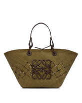 Green Medium Basket Anagram Bag - Women's bags | PLP | Antonia