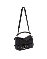 Black Small Puzzle Biker Bag | PDP | Antonia