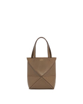 Beige Mini Puzzle Fold Tote Bag - Women's handbags | PLP | Antonia