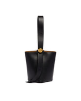 Black Medium Pebble Bucket Bag | PDP | Antonia