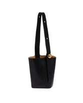 Black Medium Pebble Bucket Bag | PDP | Antonia