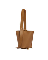 Beige Medium Pebble Bucket Bag | PDP | Antonia