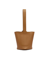 Beige Medium Pebble Bucket Bag | PDP | Antonia