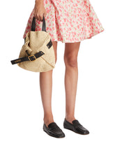 Beige Mini Punch Hole Shopper Bag | PDP | Antonia