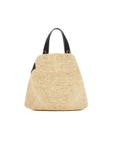 Beige Mini Punch Hole Shopper Bag | PDP | Antonia