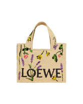 Beige Raffia Small Font Tote Bag | PDP | Antonia