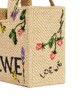 Beige Raffia Small Font Tote Bag | PDP | Antonia