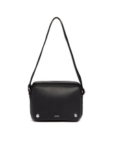 Black Medium Pebble Messenger Bag | PDP | Antonia