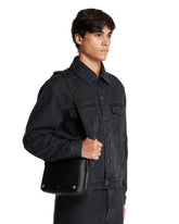 Black Medium Pebble Messenger Bag | PDP | Antonia