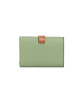 Green Leather Vertical Wallet | PDP | Antonia